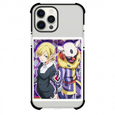 That Time I Got Reincarnated As A Slime Case For iPhone Samsung Galaxy Pixel OnePlus Vivo Xiaomi Asus Sony Motorola Nokia - Kagali & Laplace Side by Side Purple Checkered Background