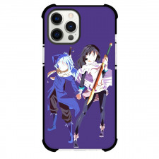 That Time I Got Reincarnated As A Slime Case For iPhone Samsung Galaxy Pixel OnePlus Vivo Xiaomi Asus Sony Motorola Nokia - Rimuru Tempest & Shizue Izawa Holding Hands Minimalist Art