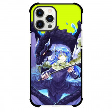 That Time I Got Reincarnated As A Slime Case For iPhone Samsung Galaxy Pixel OnePlus Vivo Xiaomi Asus Sony Motorola Nokia - Rimuru Tempest & Veldora Tempest Neon Green Background