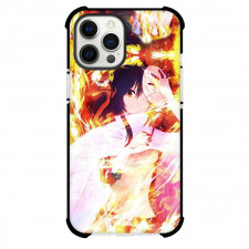 That Time I Got Reincarnated As A Slime Shizue Izawa Case For iPhone Samsung Galaxy Pixel OnePlus Vivo Xiaomi Asus Sony Motorola Nokia - Shizue Izawa Mask Off Flaming Background