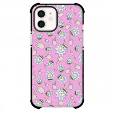 Rick And Morty Phone Case For iPhone Samsung Galaxy Pixel OnePlus Vivo Xiaomi Asus Sony Motorola Nokia - Rick And Morty Aesthetic Pattern Art On Pink Background
