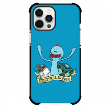Rick And Morty Mr Meeseeks Phone Case For iPhone Samsung Galaxy Pixel OnePlus Vivo Xiaomi Asus Sony Motorola Nokia - Mr Meeseeks Existence Is Pain Art On Blue Background