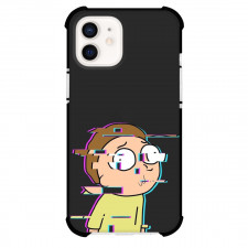 Rick And Morty Phone Case For iPhone Samsung Galaxy Pixel OnePlus Vivo Xiaomi Asus Sony Motorola Nokia - Glitch Morty Art On Black Background