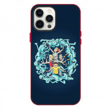 Rick And Morty Phone Case For iPhone Samsung Galaxy Pixel OnePlus Vivo Xiaomi Asus Sony Motorola Nokia - Rick And Morty Sci-Fi Family Illustration Art On Blue Background
