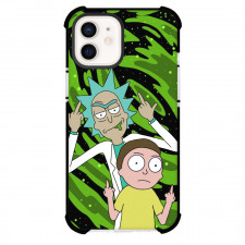 Rick And Morty Phone Case For iPhone Samsung Galaxy Pixel OnePlus Vivo Xiaomi Asus Sony Motorola Nokia - Rick And Morty Showing Middle Finger Illustration Art