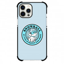 Rick And Morty Snowball Phone Case For iPhone Samsung Galaxy Pixel OnePlus Vivo Xiaomi Asus Sony Motorola Nokia - Snowball Round Sticker On Blue Background