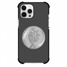 Rick And Morty Phone Case For iPhone Samsung Galaxy Pixel OnePlus Vivo Xiaomi Asus Sony Motorola Nokia - Rick And Morty X Nickel Rick Coin On Gray Background
