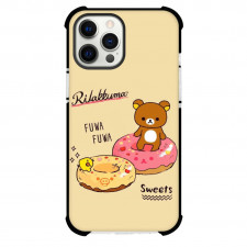 Rilakkuma Case For iPhone Samsung Galaxy Pixel OnePlus Vivo Xiaomi Asus Sony Motorola Nokia - Rilakkuma and Kiirotori Sitting in a Doughnut