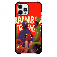 Roblox Rainbow Friends Phone Case For iPhone Samsung Galaxy Pixel OnePlus Vivo Xiaomi Asus Sony Motorola Nokia - Rainbow Friends Characters On Red Background