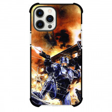 Robocop Phone Case For iPhone Samsung Galaxy Pixel OnePlus Vivo Xiaomi Asus Sony Motorola Nokia - Robocop Shoot with Fire Background