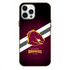 Brisbane Broncos Limited Phone Case For iPhone Samsung Galaxy Pixel OnePlus Vivo Xiaomi Asus Sony Motorola Nokia - Logo White Gray And Purple Background