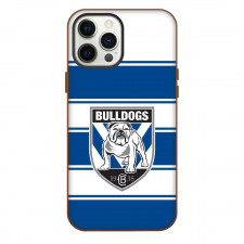 Canterbury Bankstown Bulldogs Rugby League Club Limited Phone Case For iPhone Samsung Galaxy Pixel OnePlus Vivo Xiaomi Asus Sony Motorola Nokia - Logo White Blue Stripe Background