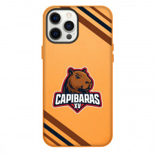 Capibaras XV Phone Case For iPhone Samsung Galaxy Pixel OnePlus Vivo Xiaomi Asus Sony Motorola Nokia - Large Logo With Stripe