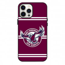 Manly Warringah Sea Eagles Rugby League Football Club Phone Case For iPhone Samsung Galaxy Pixel OnePlus Vivo Xiaomi Asus Sony Motorola Nokia - Logo Burgundy And White Stripe Background