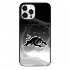 Penrith Panthers Rugby League Football Club Phone Case For iPhone Samsung Galaxy Pixel OnePlus Vivo Xiaomi Asus Sony Motorola Nokia - Logo Overlay Gradient Background