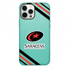 Saracens FC Phone Case For iPhone Samsung Galaxy Pixel OnePlus Vivo Xiaomi Asus Sony Motorola Nokia - Large Logo With Stripe