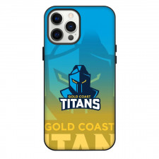 Gold Coast Titans Phone Case For iPhone Samsung Galaxy Pixel OnePlus Vivo Xiaomi Asus Sony Motorola Nokia - Logo Overlay Gradient Background