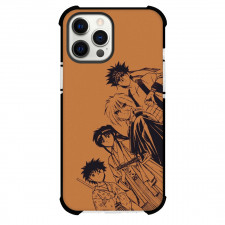 Rurouni Kenshin Phone Case For iPhone Samsung Galaxy Pixel OnePlus Vivo Xiaomi Asus Sony Motorola Nokia - Characters Line Art Brown Background