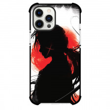 Rurouni Kenshin Kenshin Himura Phone Case For iPhone Samsung Galaxy Pixel OnePlus Vivo Xiaomi Asus Sony Motorola Nokia - Kenshin Himura Silhouette Red Circle Background
