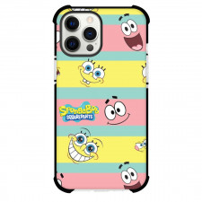 SpongeBob Phone Case For iPhone Samsung Galaxy Pixel OnePlus Vivo Xiaomi Asus Sony Motorola Nokia - SpongeBob Emoji On Pink Yellow Background