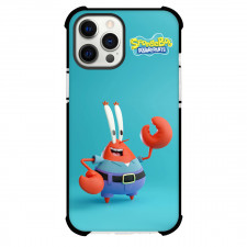 SpongeBob Mr Krabs Phone Case For iPhone Samsung Galaxy Pixel OnePlus Vivo Xiaomi Asus Sony Motorola Nokia - Mr Krabs Standing On Blue Background