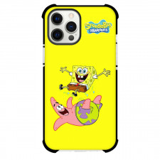 SpongeBob Phone Case For iPhone Samsung Galaxy Pixel OnePlus Vivo Xiaomi Asus Sony Motorola Nokia - SpongeBob And Patrick On Yellow Background