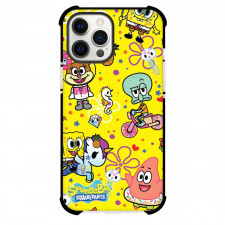 SpongeBob Phone Case For iPhone Samsung Galaxy Pixel OnePlus Vivo Xiaomi Asus Sony Motorola Nokia - SpongeBob Pattern Art On Yellow Background