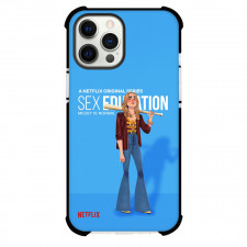 Sex Education Aimee Gibbs Phone Case For iPhone Samsung Galaxy Pixel OnePlus Vivo Xiaomi Asus Sony Motorola Nokia - Aimee Gibbs Standing Cartoon Art On Blue Background