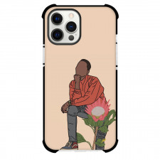 Sex Education Eric Effiong Phone Case For iPhone Samsung Galaxy Pixel OnePlus Vivo Xiaomi Asus Sony Motorola Nokia - Eric Effiong Sitting Minimalist On Beige Background