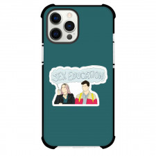 Sex Education Phone Case For iPhone Samsung Galaxy Pixel OnePlus Vivo Xiaomi Asus Sony Motorola Nokia - Sex Education Maeve And Otis Minimalist Sticker On Green Background