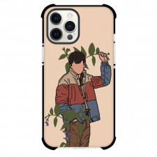 Sex Education Otis Phone Case For iPhone Samsung Galaxy Pixel OnePlus Vivo Xiaomi Asus Sony Motorola Nokia - Otis Standing Minimalist Art On Beige Background