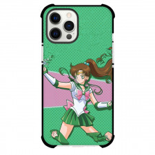 Sailor Moon Jupiter Phone Case For iPhone Samsung Galaxy Pixel OnePlus Vivo Xiaomi Asus Sony Motorola Nokia - Jupiter All Green and Pink Dotted Background