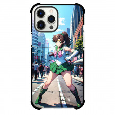 Sailor Moon Jupiter Phone Case For iPhone Samsung Galaxy Pixel OnePlus Vivo Xiaomi Asus Sony Motorola Nokia - Jupiter Fight with Sword on Road