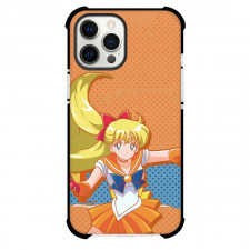 Sailor Moon Venus Phone Case For iPhone Samsung Galaxy Pixel OnePlus Vivo Xiaomi Asus Sony Motorola Nokia - Venus Cute Cartoon Character on Dotted Background