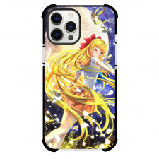 Sailor Moon Venus Phone Case For iPhone Samsung Galaxy Pixel OnePlus Vivo Xiaomi Asus Sony Motorola Nokia - Venus Have Yellow Long Hairs on Moon & Stars Background