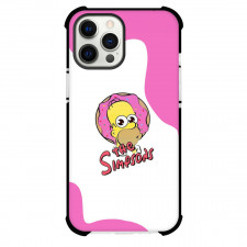 The Simpsons Homer Phone Case For iPhone Samsung Galaxy Pixel OnePlus Vivo Xiaomi Asus Sony Motorola Nokia - Homer Avatar On White And Pink Background