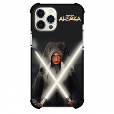 Star Wars Ahsoka Phone Case For iPhone Samsung Galaxy Pixel OnePlus Vivo Xiaomi Asus Sony Motorola Nokia - Ahsoka Tano Attack Mode On Black Background
