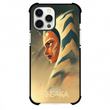 Star Wars Ahsoka Phone Case For iPhone Samsung Galaxy Pixel OnePlus Vivo Xiaomi Asus Sony Motorola Nokia - Ahsoka Tano Side Portrait On Beige Background