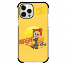 Star Wars Young Jedi Adventures Nash Phone Case For iPhone And Samsung Galaxy - Nash And RJ-83 Standing On Orange Poster