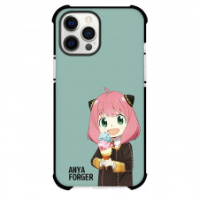 Spy X Family Anya Forger Phone Case For iPhone Samsung Galaxy Pixel OnePlus Vivo Xiaomi Asus Sony Motorola Nokia - Anya Forger Holding Ice Cream On Green Background