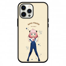 Spy X Family Anya Forger Phone Case For iPhone Samsung Galaxy Pixel OnePlus Vivo Xiaomi Asus Sony Motorola Nokia - Anya Forger Standing On Beige Background