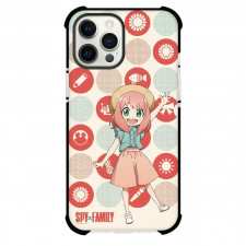 Spy X Family Anya Forger Phone Case For iPhone Samsung Galaxy Pixel OnePlus Vivo Xiaomi Asus Sony Motorola Nokia - Anya Forger Standing On Retro Background