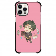 Spy X Family Damian Desmond Phone Case For iPhone Samsung Galaxy Pixel OnePlus Vivo Xiaomi Asus Sony Motorola Nokia - Damian Desmond Standing On Pink Background