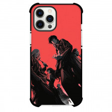 Sakamoto Days Phone Case For iPhone Samsung Galaxy Pixel OnePlus Vivo Xiaomi Asus Sony Motorola Nokia - Sakamoto Days Characters Standing On Red Background