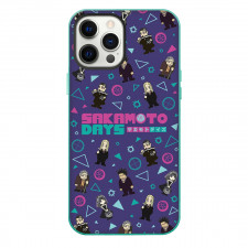 Sakamoto Days Phone Case For iPhone Samsung Galaxy Pixel OnePlus Vivo Xiaomi Asus Sony Motorola Nokia - Sakamoto Days Pattern Art On Puprle Background