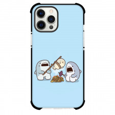 Samezu Shark Phone Case For iPhone Samsung Galaxy Pixel OnePlus Vivo Xiaomi Asus Sony Motorola Nokia - Samezu Shark Characters Cooking Blue Background