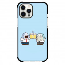 Samezu Shark Phone Case For iPhone Samsung Galaxy Pixel OnePlus Vivo Xiaomi Asus Sony Motorola Nokia - Samezu Shark Characters Drinking Beer Pose