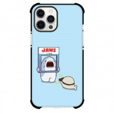 Samezu Shark Phone Case For iPhone Samsung Galaxy Pixel OnePlus Vivo Xiaomi Asus Sony Motorola Nokia - Samezu Shark Characters Jaws Pose Blue Blackground
