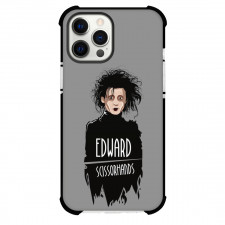 Edward Scissorhands Phone Case For iPhone Samsung Galaxy Pixel OnePlus Vivo Xiaomi Asus Sony Motorola Nokia - Edward Scissorhands Portrait On Grey Background Comic Art