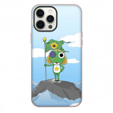 Sgt Frog Sargento Keroro Phone Case For iPhone Samsung Galaxy Pixel OnePlus Vivo Xiaomi Asus Sony Motorola Nokia - Sargento Keroro Holding Flag On Mountain Illustration Art Poster